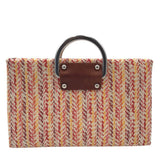 RET$160 CLUTCH HANDBAG RED YELLOW