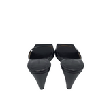 RET$350 WEDGE DESIGNER SHOES BLACK 8