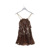 DAY & MOON NWT$94 SEQUIN MINI SLEEVELESS DRESS GOLD SMALL