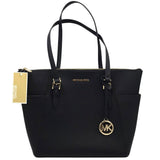 MICHAEL MICHAEL KORS NWT$398 LEATHER TOTE HANDBAG BLACK
