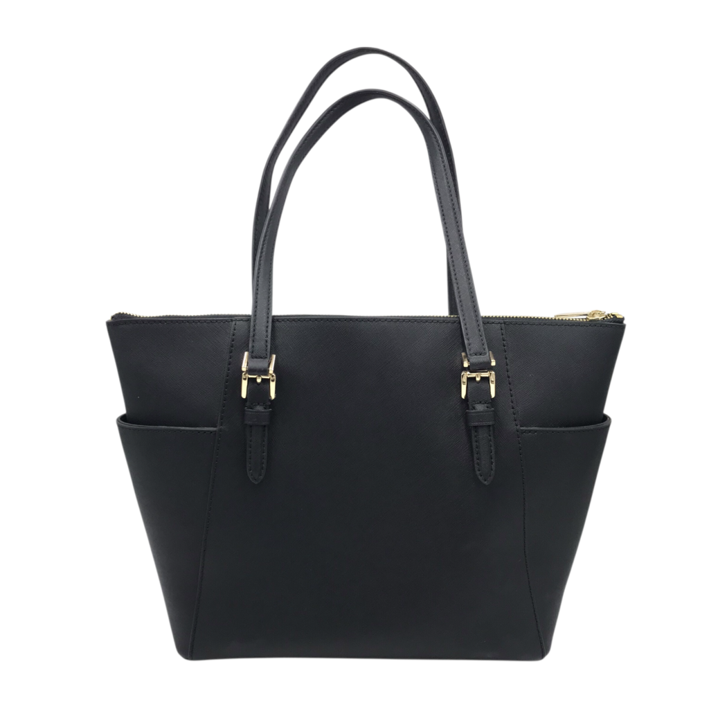 MICHAEL MICHAEL KORS NWT$398 LEATHER TOTE HANDBAG BLACK