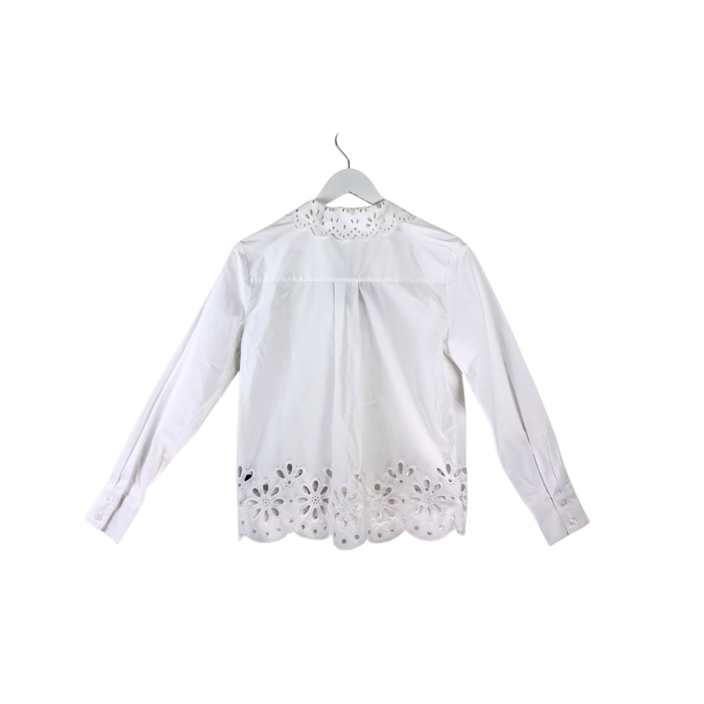 KATE SPADE LONG SLEEVE DESIGNER BLOUSE WHITE XX SMALL