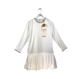 SANDRO NWT$520 PEARL TRIM DESIGNER DRESS WHITE 2