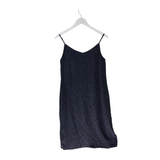 EQUIPMENT FEMME SILK SLEEVELESS DESIGNER DRESS NAVY PURPLE SMALLP