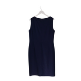 ST JOHN SLEEVELESS DESIGNER DRESS NAVY 16