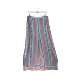 HI-LOW MAXI DESIGNER SKIRT BLUE PINK MEDIUM
