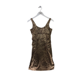 DAVID MEISTER ANIMAL PRINT DRESS TAN BROWN 6