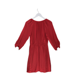 SHOSHANNA SILK 3/4 SLEEVE DESIGNER DRESS RED BLACK 2