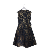 KAY UNGER NWT$348 SLEEVELESS DESIGNER DRESS NAVY GOLD 4