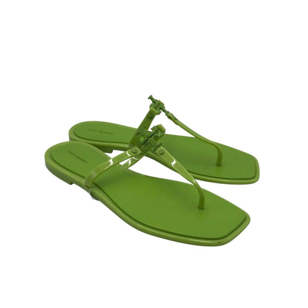 TORY BURCH RET$128 JELLY SANDALS SHOES LIME 10