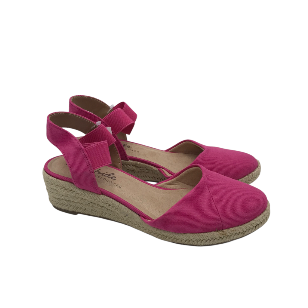 LIFE STRIDE ESPADRILLE SANDAL SHOES PINK 7.5M