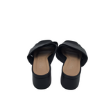 RACHEL ZOE HEEL SLIDE SANDAL SHOES BLACK 7M
