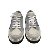 FERRAGAMO RET$895 LOW TOP SNEAKERS MEN SHOE GRAY BLACK 12M