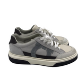 FERRAGAMO RET$895 LOW TOP SNEAKERS MEN SHOE GRAY BLACK 12M