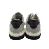 FERRAGAMO RET$895 LOW TOP SNEAKERS MEN SHOE GRAY BLACK 12M