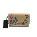 KATE SPADE NWT$289 FORAL CROSSBODY HANDBAG TAN RED
