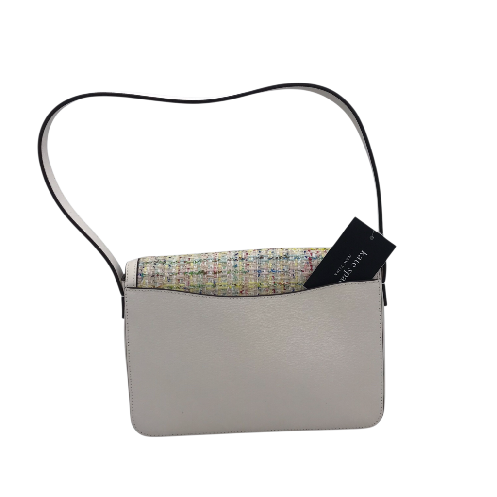 KATE SPADE NWT$398 TWEED CROSSBODY HANDBAG WHITE PINK