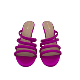 COLE HAAN HEEL STRAPPY SLIDE SHOES MAGENTA 10B