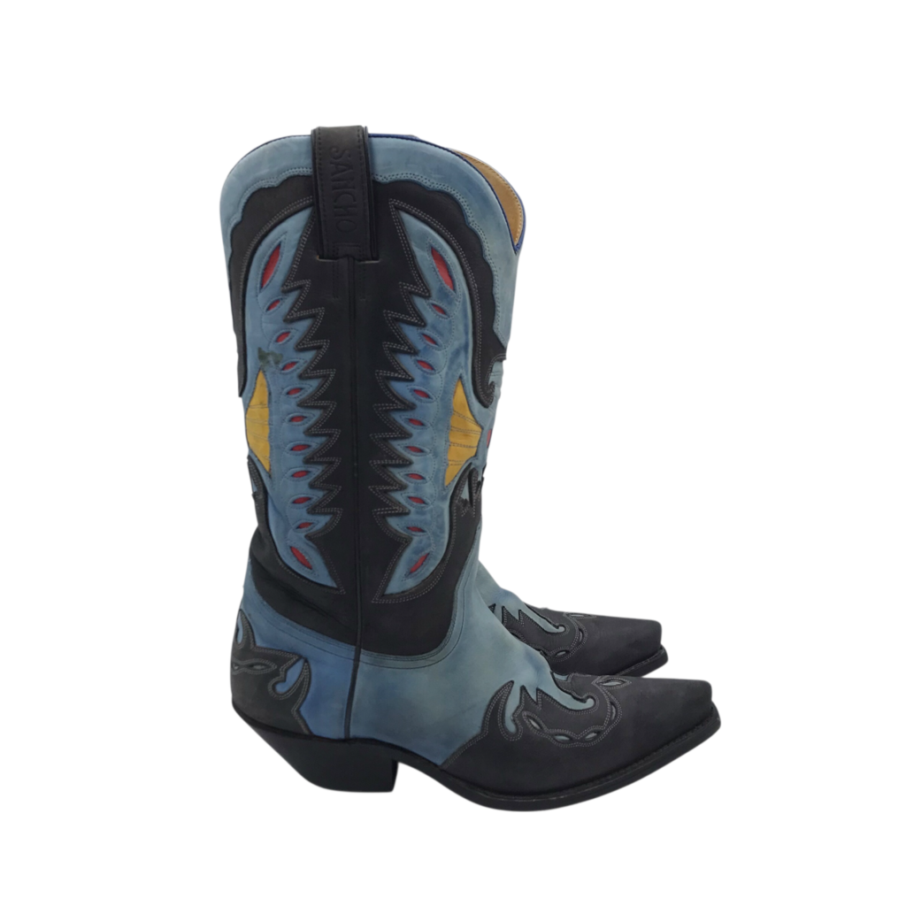 SANCHO WESTERN BOOTS BLUE BLACK 10
