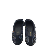 KURT GEIGER EAGLE BALLET FLAT SHOES NAVY YELLOW 11
