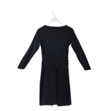 CHIARA BONI PINSTRIPE 3/4 SLEEVE DESIGNER DRESS BLACK GRAY 10