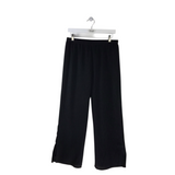 EILEEN FISHER WIDE LEG DESIGNER PANT BLACK X SMALL