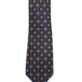 SILK MEN TIE NAVY YELLOW