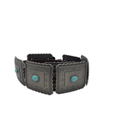 ARIAT NWT$75 TURQUOISE CONCHO LEATHER WOMEN'S ACCESSORIES TAN TURQUOISE X LARGE