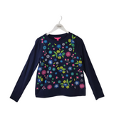 LILLY PULITZER NWT$118 EMBROIDERED TEE DESIGNER TOP NAVY LIME SMALL