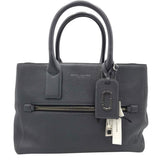 MARC JACOBS NWT$495 LEATHER SATCHEL WITH STRAP HANDBAG GRAY