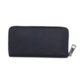 MARC JACOBS LEATHER ZIP AROUND WALLET GRAY BLACK