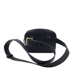 RALPH LAUREN LEATHER BELT BAG HANDBAG NAVY GOLD