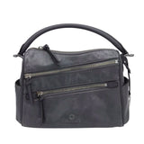 MICHAEL KORS ZIPPERS SATCHEL HANDBAG GREY