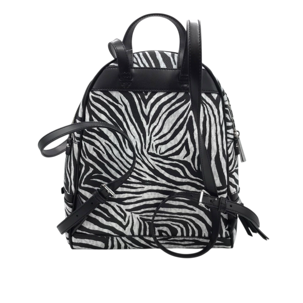 MICHAEL MICHAEL KORS NWT$262 ZEBRA BACKPACK WHITE BLACK