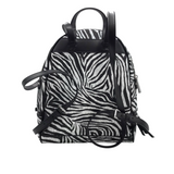 MICHAEL MICHAEL KORS NWT$262 ZEBRA BACKPACK WHITE BLACK
