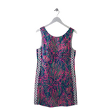LILLY PULITZER SLEEVELESS DESIGNER DRESS BLUE PINK 10