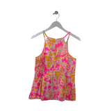 LILLY PULITZER NWT$118 SLEEVELESS DESIGNER TOP WHITE YELLOW 10