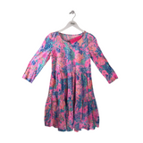LILLY PULITZER NWT$118 3/4 SLEEVE DESIGNER DRESS BLUE PINK SMALL