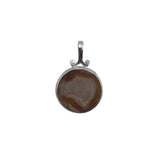 .925 DRUZY GEMSTONE PENDANT JEWELRY SILVER BROWN