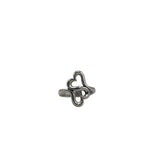 JAMES AVERY RET$130 DOUBLE HEART RING SILVER 9