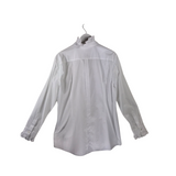 DOLCE & GABBANA RUFFLE TRIM LUXE BLOUSE WHITE X LARGE