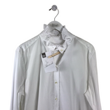 DOLCE & GABBANA RUFFLE TRIM LUXE BLOUSE WHITE X LARGE
