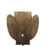 ADJUSTABLE FRESHWATER PEARL PENDANT NECKLACE BLACK WHITE