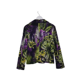JOSEPH RIBKOFF FLORAL LONG SLEEVE DESIGNER BLAZER LIME YELLOW 14