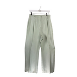 RET$940 SILK WIDE LEG DESIGNER PANT GREEM 8