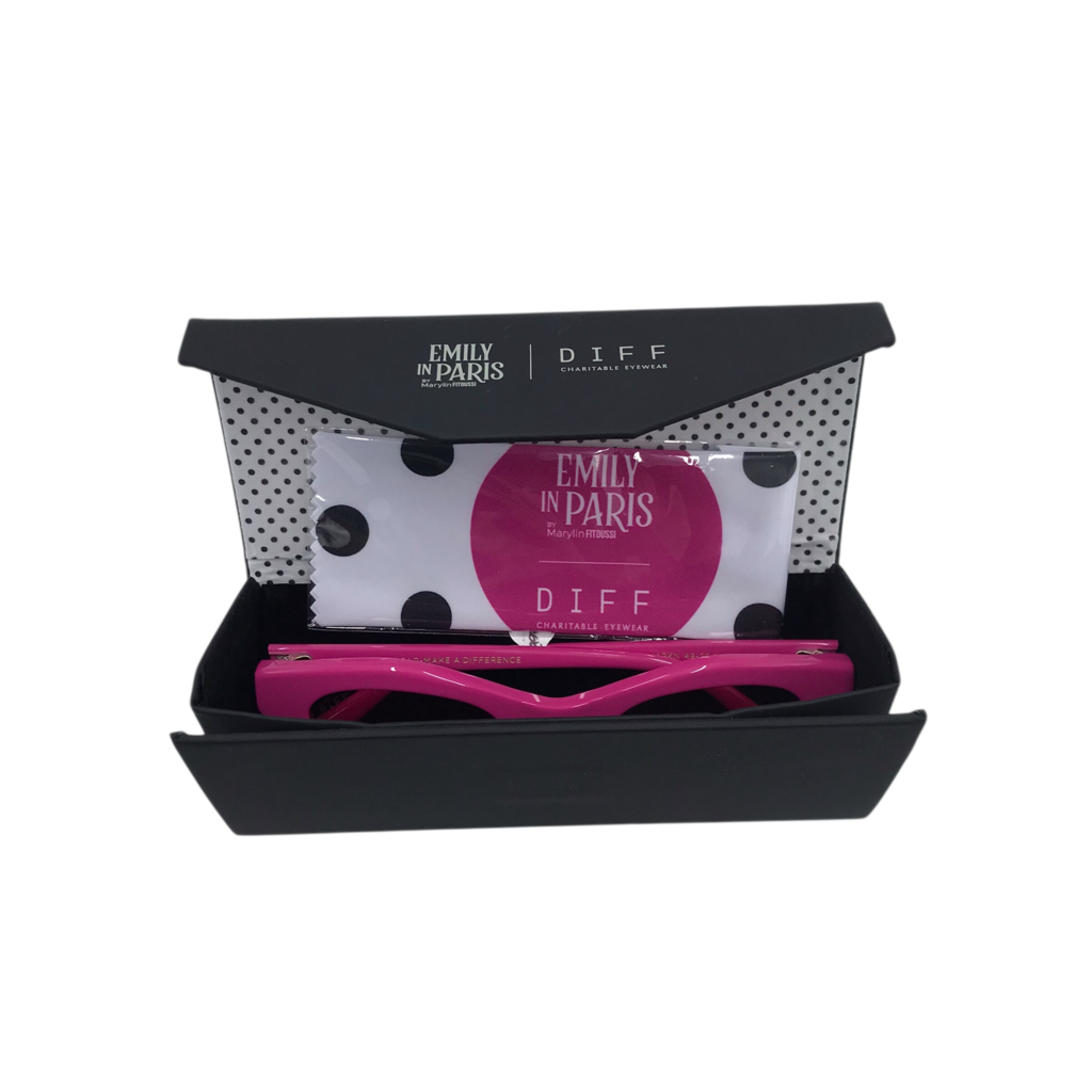 DIFF CAT EYE W/CASE SUNGLASSES/READERS PINK
