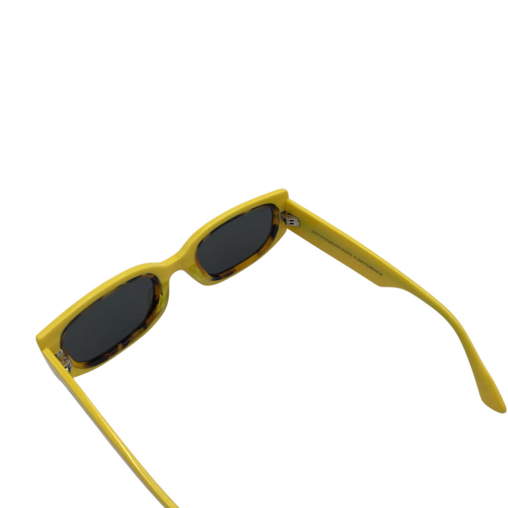 DIFF RET$128 PLASTIC FRAME SUNGLASSES/READERS YELLOW