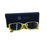 DIFF RET$128 PLASTIC FRAME SUNGLASSES/READERS YELLOW