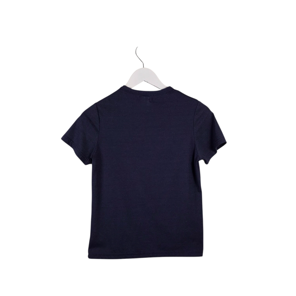 BURBERRY SHORT SLEEVE TEE LUXE TOP NAVY SMALL