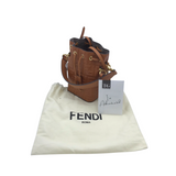FENDI MINI MON TRESOR DRAWSTRING LUXE HANDBAG TAN